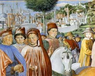 B. Gozzoli: Viaggio di Agostino a Milano XV sec. 