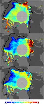 Anomalie del ghiaccio di mare artico